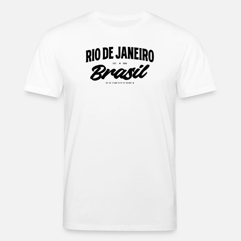 Rio de Janeiro Brazil Script Banner - Stanley/Stella Unisex Bio-T-Shirt CREATOR  - Weiß