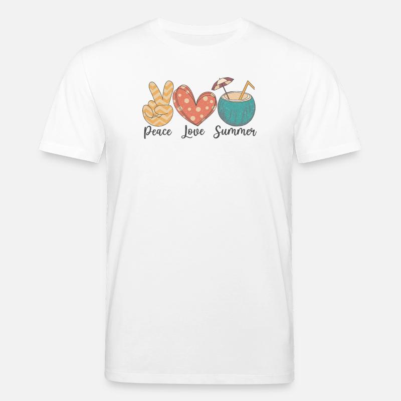 Frieden Liebe Sommer - Stanley/Stella Unisex Bio-T-Shirt CREATOR  - Weiß