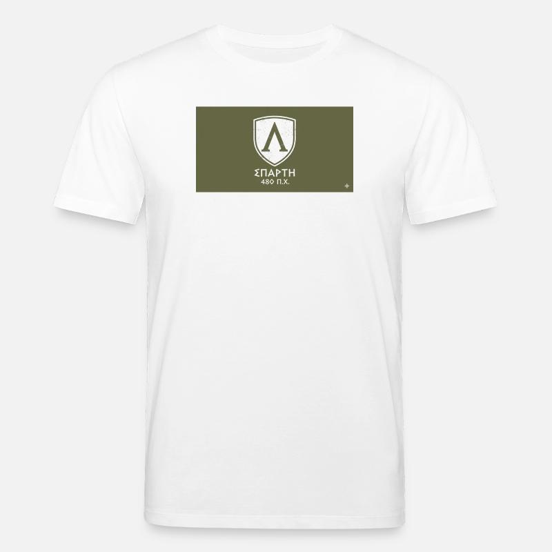 Bouclier spartiate 480 av. J.-C. - T-shirt bio CREATOR Stanley/Stella Unisexe - blanc