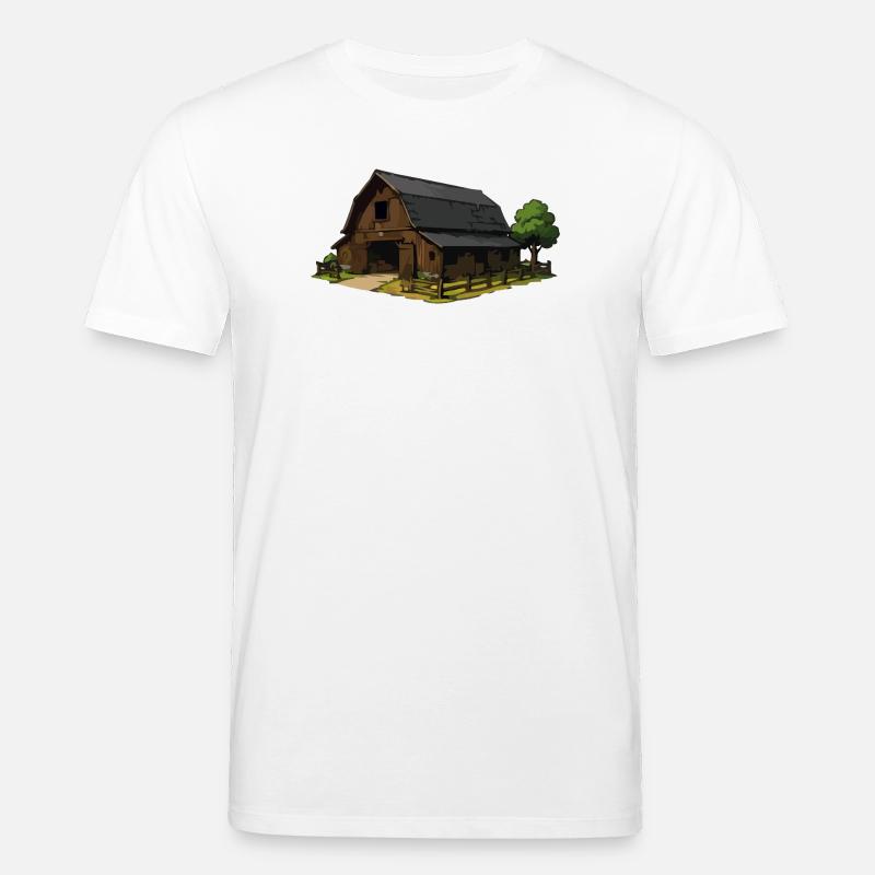 Rustikale Scheune Illustration - Stanley/Stella Unisex Bio-T-Shirt CREATOR - Weiß