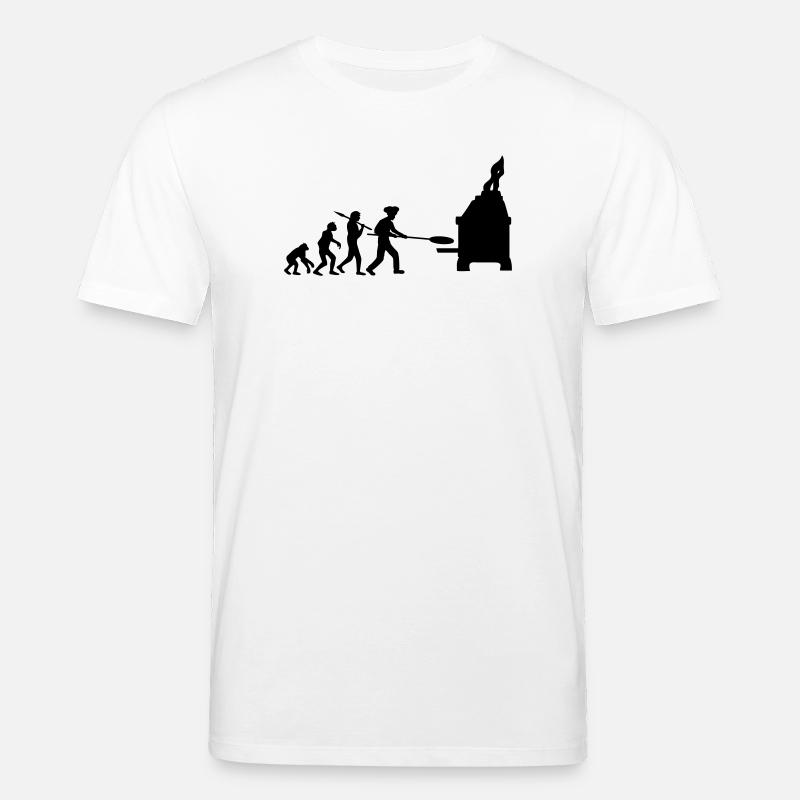 Evolution Pizza Baker - Stanley/Stella CREATOR Unisex Organic T-Shirt - white