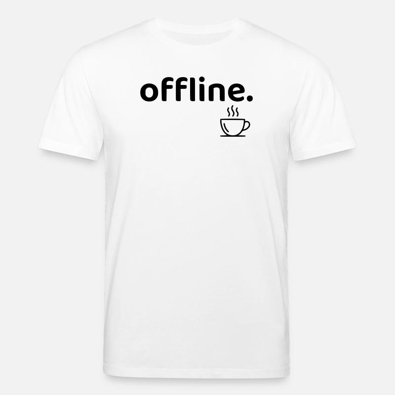 Offline minimalistisches Kaffee-Hemd - Stanley/Stella Unisex Bio-T-Shirt CREATOR  - Weiß