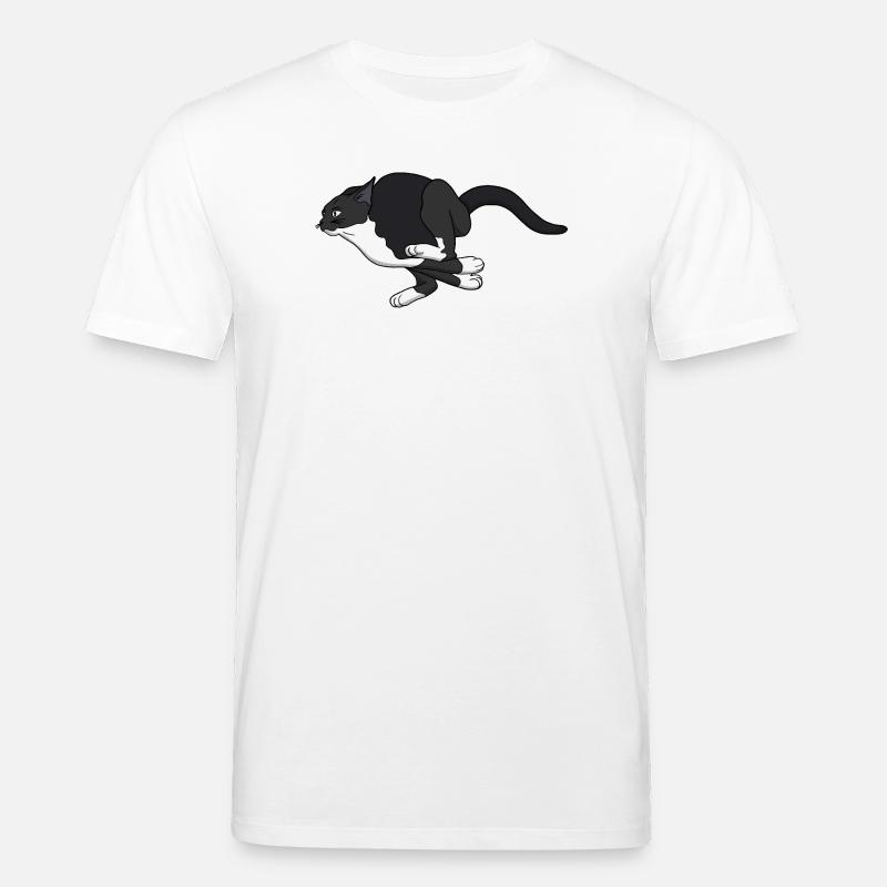 Chat Noir du Saut de Minuit - T-shirt bio CREATOR Stanley/Stella Unisexe - blanc