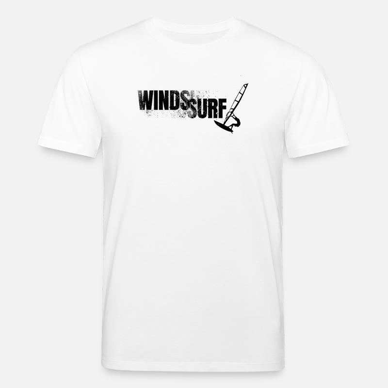 Windsurfer mit Schriftzug - Stanley/Stella Unisex Bio-T-Shirt CREATOR  - Weiß