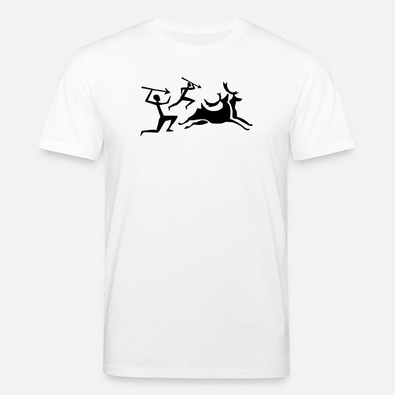 Höhlenmalerei Jäger - Stanley/Stella Unisex Bio-T-Shirt CREATOR  - Weiß