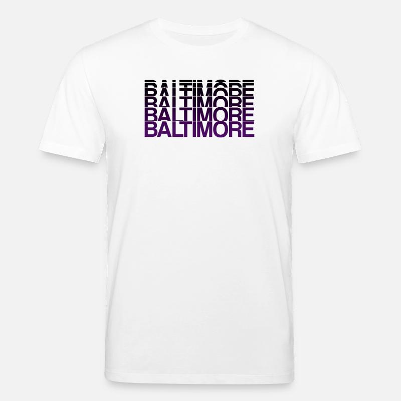 Baltimore Violett Gradient Stil - Stanley/Stella Unisex Bio-T-Shirt CREATOR  - Weiß