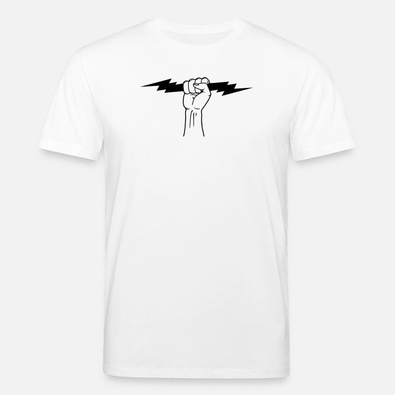 Blitz in der Faust - Stanley/Stella Unisex Bio-T-Shirt CREATOR  - Weiß