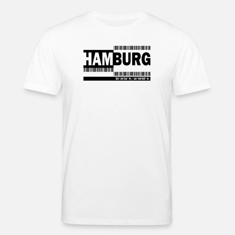 HAMBOURG - code-barres - T-shirt bio CREATOR Stanley/Stella Unisexe - blanc