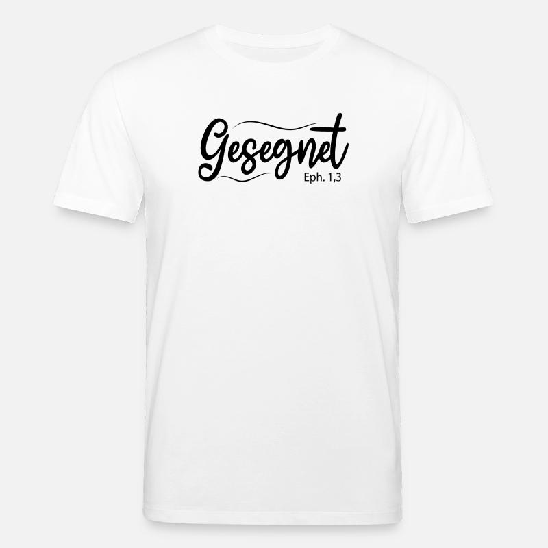 Gesegnet, Bibelvers - Stanley/Stella Unisex Bio-T-Shirt CREATOR  - Weiß