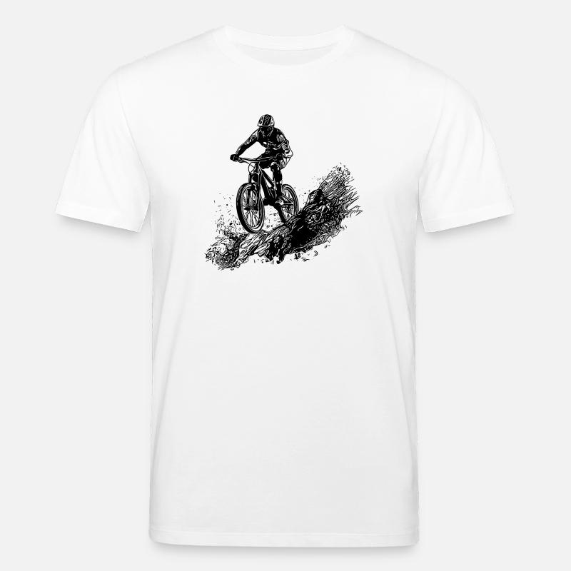 Radfahrer Schlamm Berg Abfahrt - Stanley/Stella Unisex Bio-T-Shirt CREATOR  - Weiß