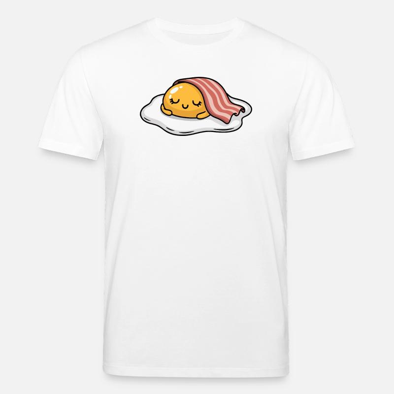 Sleeping Egg with Bacon Cartoon - Stanley/Stella Unisex Bio-T-Shirt CREATOR  - Weiß