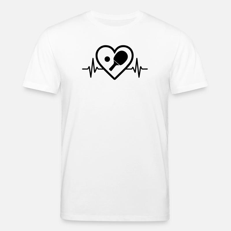 Tischtennis Herz - Stanley/Stella Unisex Bio-T-Shirt CREATOR  - Weiß