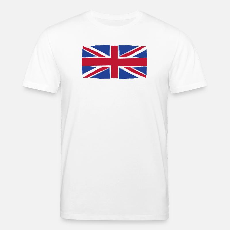 Art du drapeau Grunge Union Jack - T-shirt bio CREATOR Stanley/Stella Unisexe - blanc