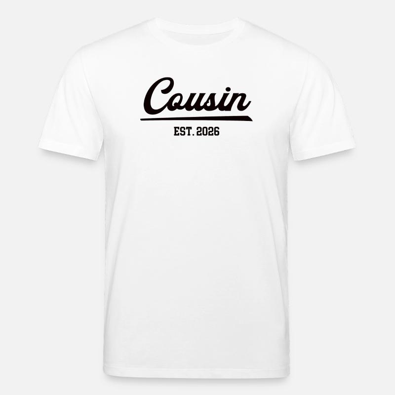 Cousin 2026 Cousins Bébé Grossesse Annoncer - T-shirt bio CREATOR Stanley/Stella Unisexe - blanc