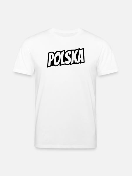 Polska - Poland Lettering - Stanley/Stella CREATOR Unisex Organic T-Shirt - white