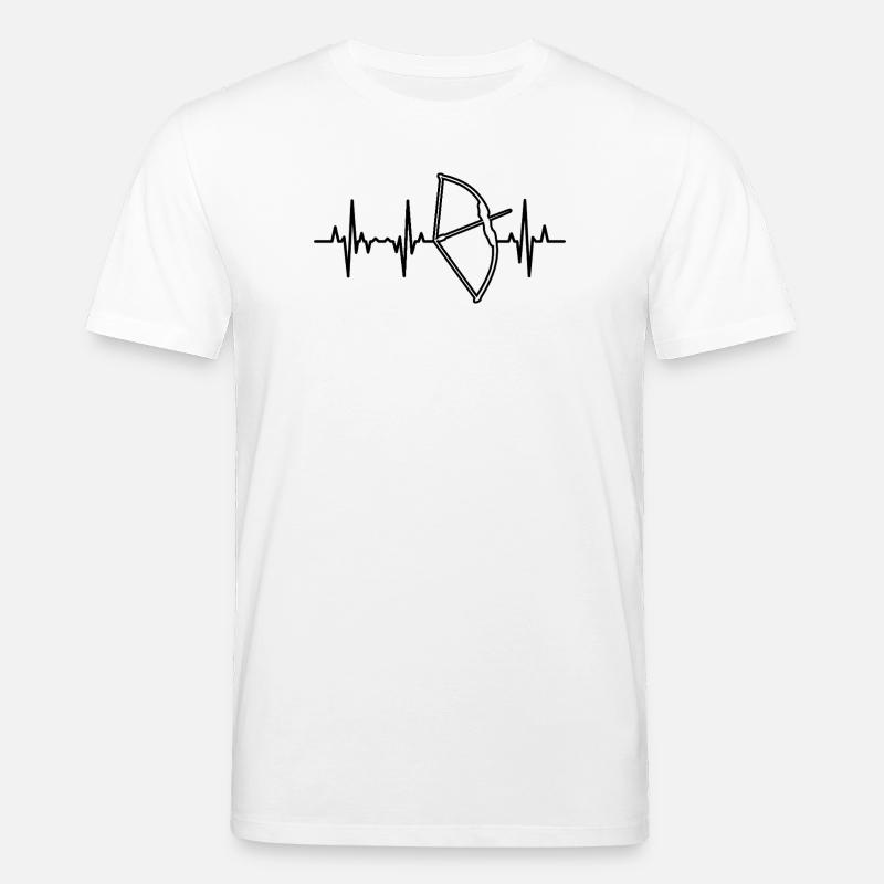 Pfeil und Bogen Herzschlag - Stanley/Stella Unisex Bio-T-Shirt CREATOR  - Weiß