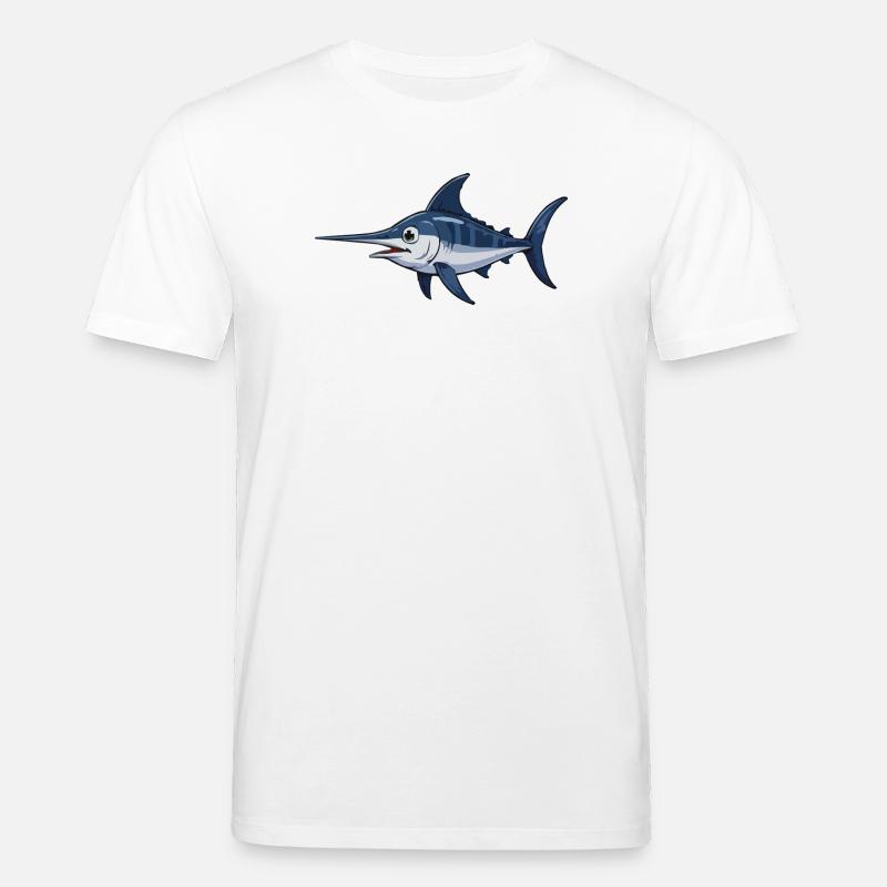 Marlin in Blue – Vector - Stanley/Stella CREATOR Unisex Organic T-Shirt - white