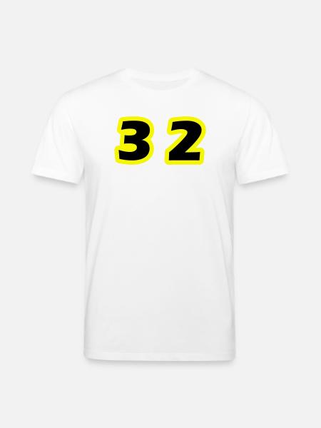 32 Number Symbol - Stanley/Stella CREATOR Unisex Organic T-Shirt - white