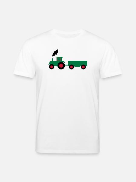 tractor anhaenger - Stanley/Stella CREATOR Unisex Organic T-Shirt - white
