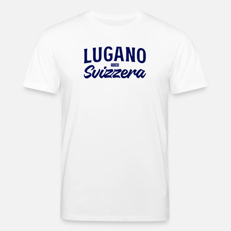 Lugano Svizzera Script Design - Stanley/Stella Unisex Bio-T-Shirt CREATOR  - Weiß