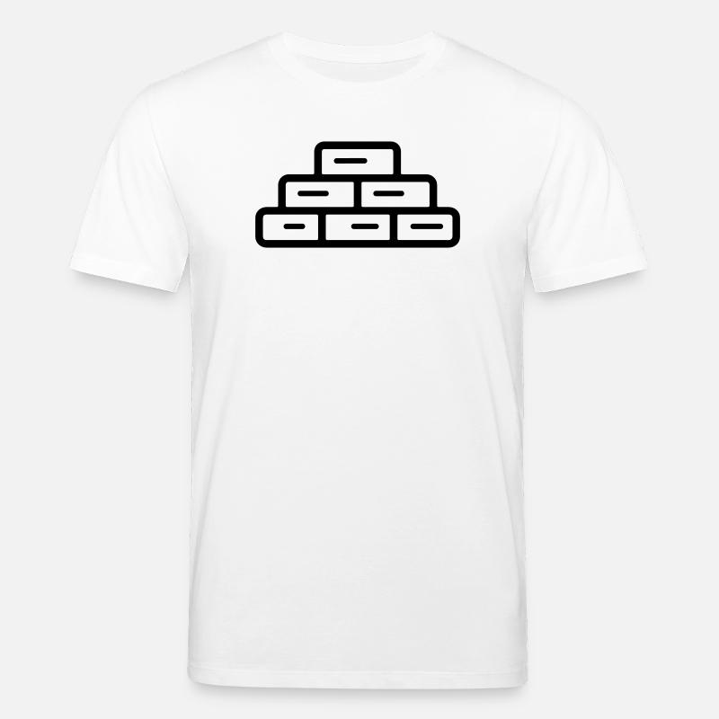 brique - T-shirt bio CREATOR Stanley/Stella Unisexe - blanc