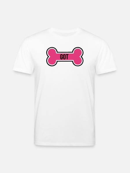 Maman chiot chiot à la clavicule - T-shirt bio CREATOR Stanley/Stella Unisexe - blanc