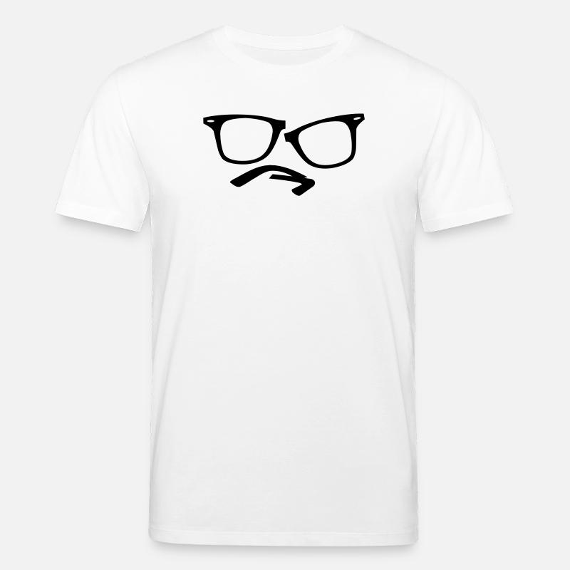 brille nerdbrille hipster - Stanley/Stella Unisex Bio-T-Shirt CREATOR  - Weiß