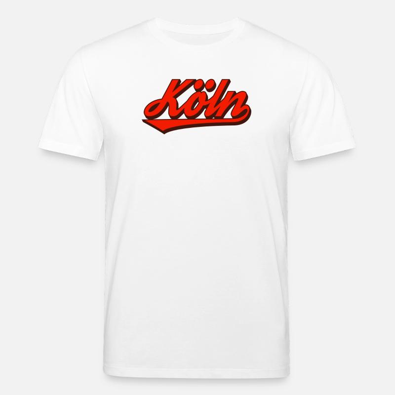 Logo rétro Script de Cologne Rouge - T-shirt bio CREATOR Stanley/Stella Unisexe - blanc