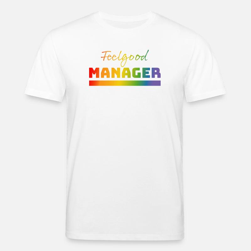 Tshirt Feelgood Manager rainbow - Stanley/Stella Unisex Bio-T-Shirt CREATOR  - Weiß