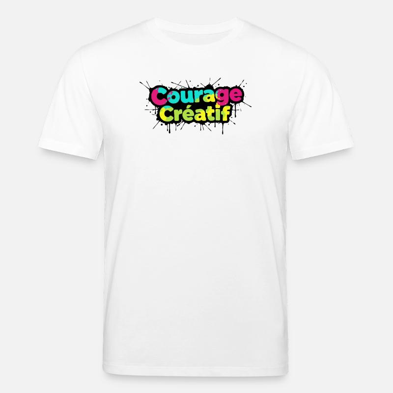 Courage Créatif Bunte Typografie - Stanley/Stella Unisex Bio-T-Shirt CREATOR  - Weiß