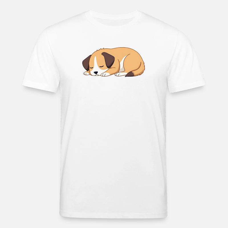 chien endormi - T-shirt bio CREATOR Stanley/Stella Unisexe - blanc