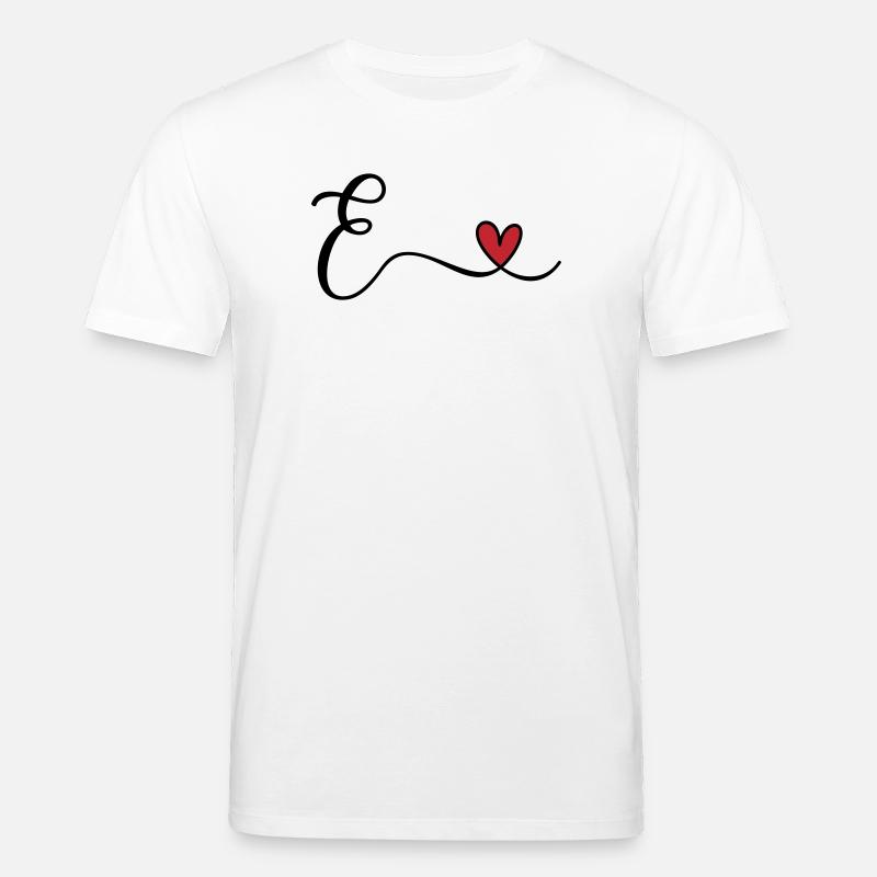 Letter E Monogram - Stanley/Stella CREATOR Unisex Organic T-Shirt - white