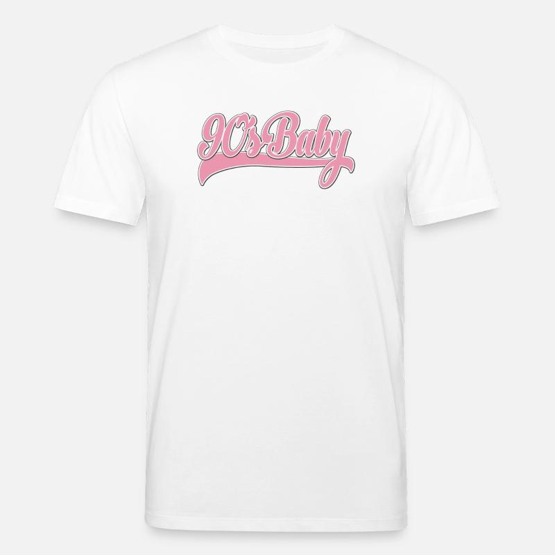 90s Baby Pink Retro Script - Stanley/Stella Unisex Bio-T-Shirt CREATOR  - Weiß