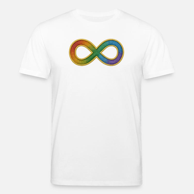 Rainbow infinity symbol for diversity - Stanley/Stella CREATOR Unisex Organic T-Shirt - white