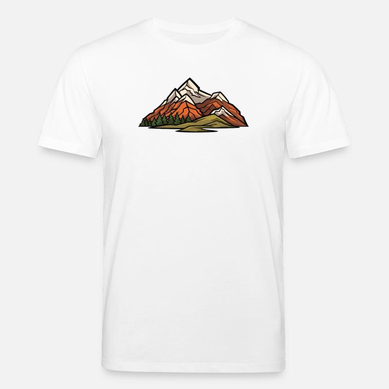 Berge Landschaft - Stanley/Stella Unisex Bio-T-Shirt CREATOR - Weiß