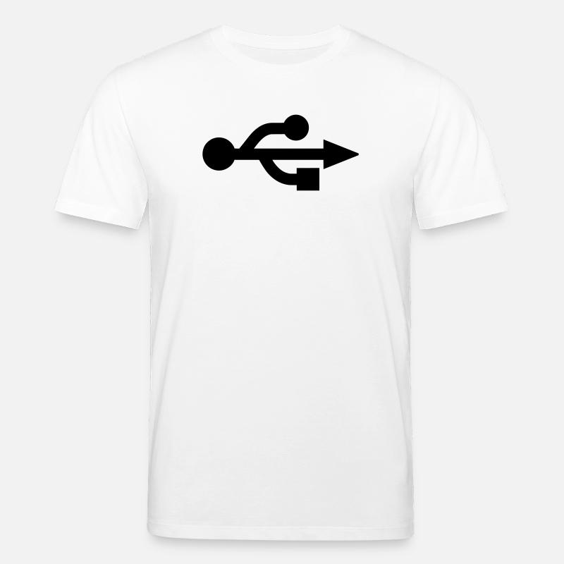 USB Logo - Nerd - Geek - T-shirt bio CREATOR Stanley/Stella Unisexe - blanc