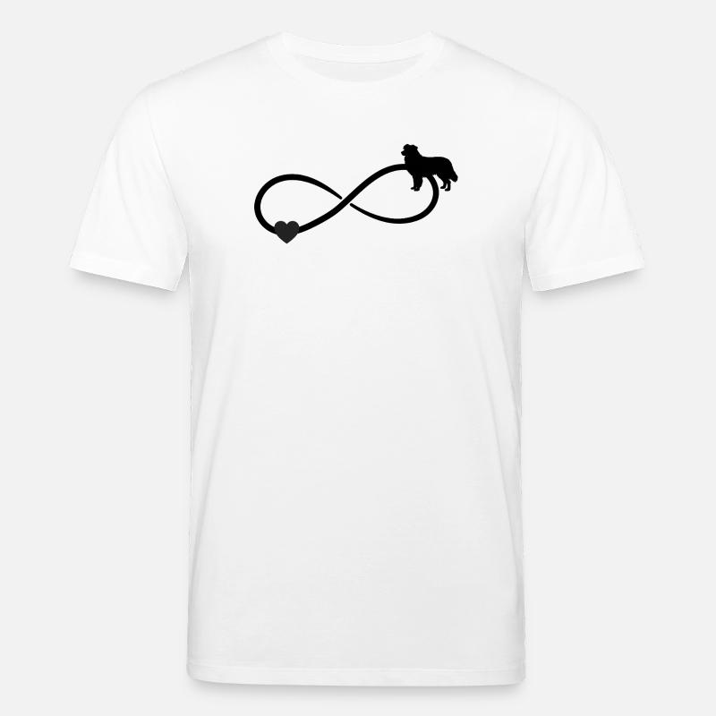 Australian Sheperd Herz Unendlichkeit  - Stanley/Stella Unisex Bio-T-Shirt CREATOR  - Weiß