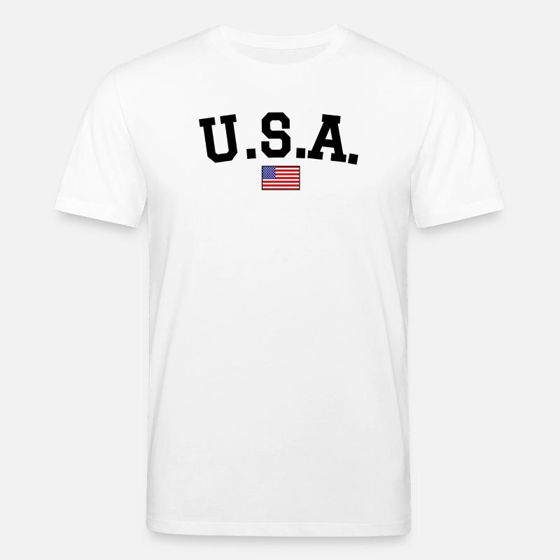 Drapeau américain Noir - T-shirt bio CREATOR Stanley/Stella Unisexe - blanc