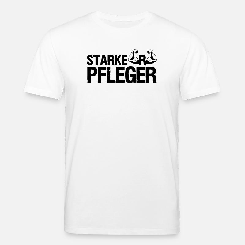 Starker Pfleger Pflege,Sprüche, Geschenk,Berufe - Stanley/Stella Unisex Bio-T-Shirt CREATOR  - Weiß