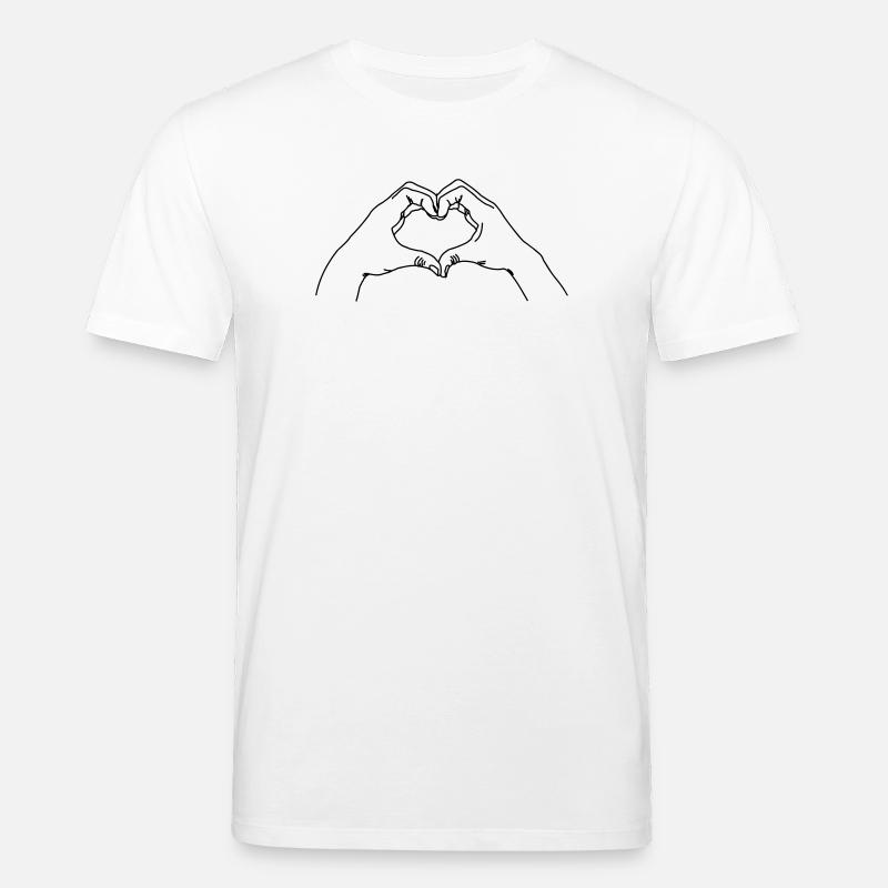 Geste de la main AMOUR - T-shirt bio CREATOR Stanley/Stella Unisexe - blanc