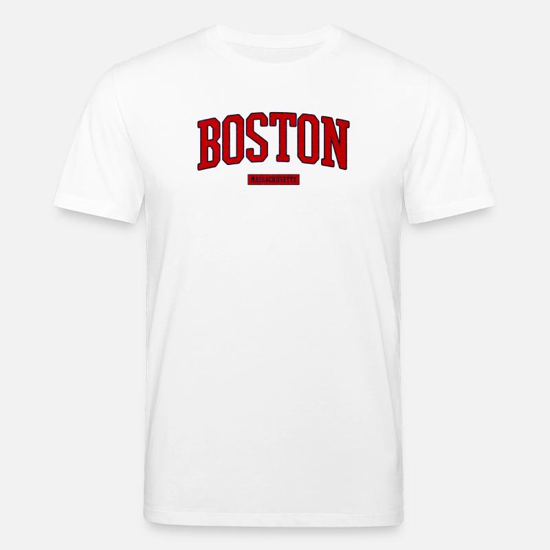 Boston Retro-Logo Massachusetts - Stanley/Stella Unisex Bio-T-Shirt CREATOR  - Weiß
