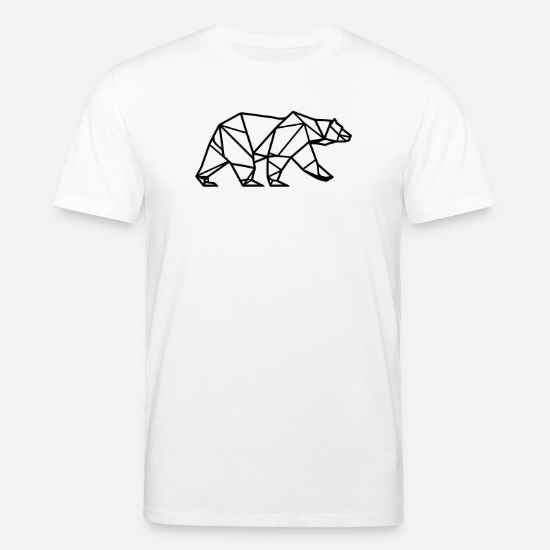 Eisbär Polar Bär Polygon Symbol - Stanley/Stella Unisex Bio-T-Shirt CREATOR  - Weiß
