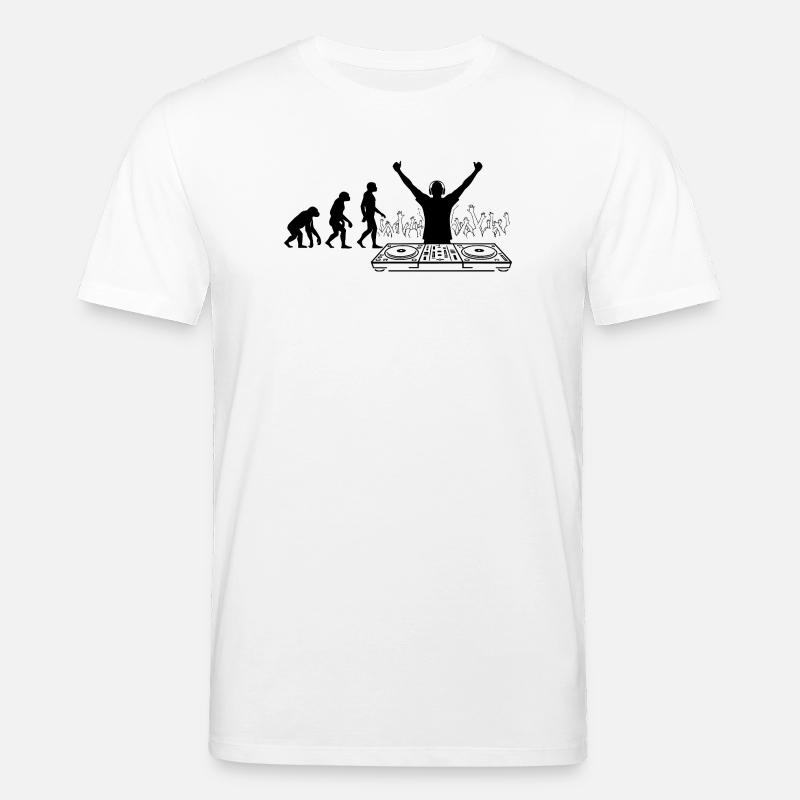 Évolution vers DJ Humor Fun - T-shirt bio CREATOR Stanley/Stella Unisexe - blanc