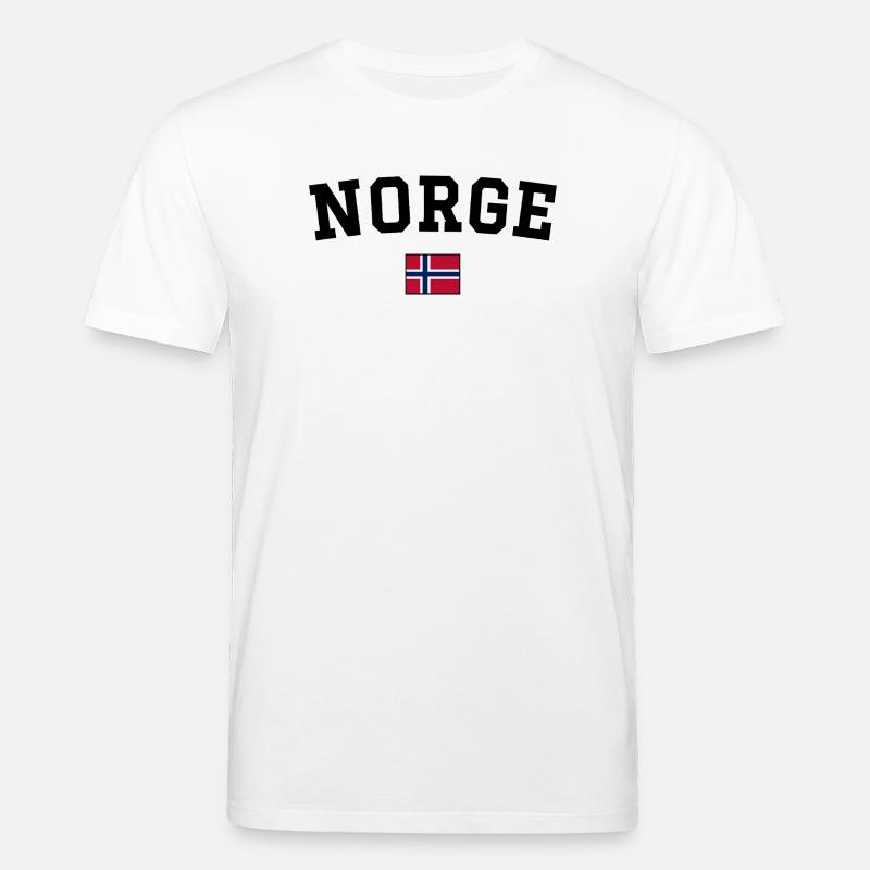 Norwegen Flagge Design Schwarz - Stanley/Stella Unisex Bio-T-Shirt CREATOR - Weiß