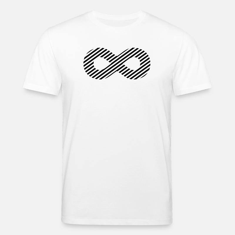 Signe de l'infini - rayures de modèle - T-shirt bio CREATOR Stanley/Stella Unisexe - blanc