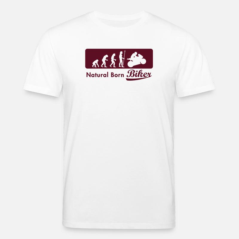 evolution_biker - T-shirt bio CREATOR Stanley/Stella Unisexe - blanc