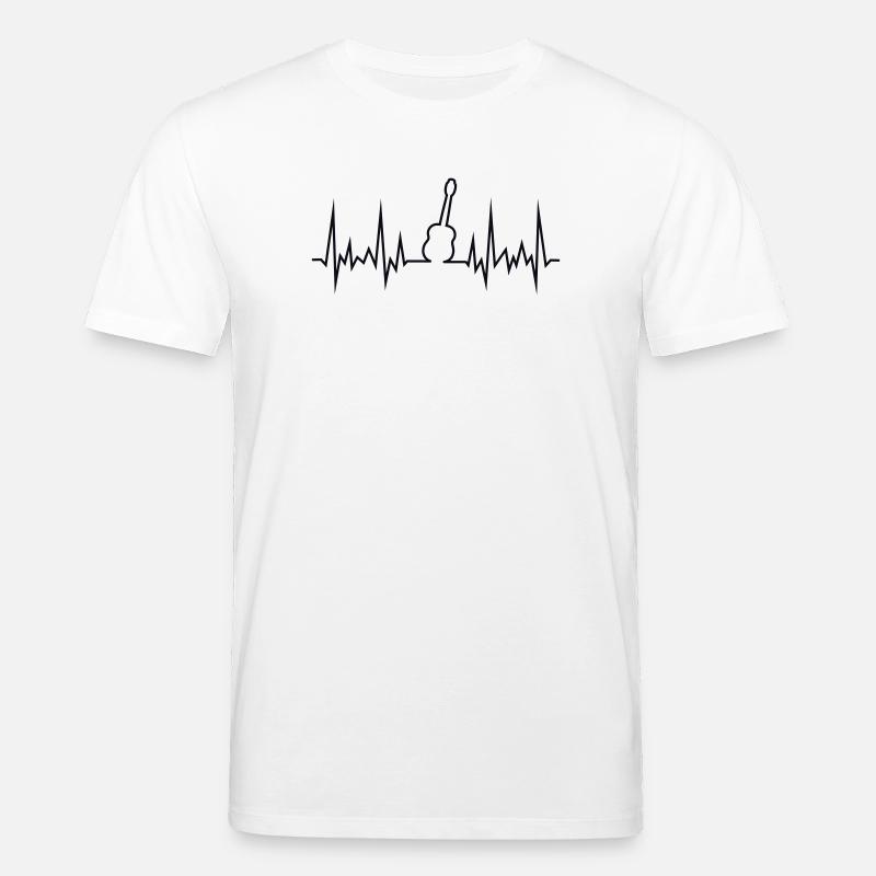 wave_akustik_gitarre - Stanley/Stella Unisex Bio-T-Shirt CREATOR  - Weiß