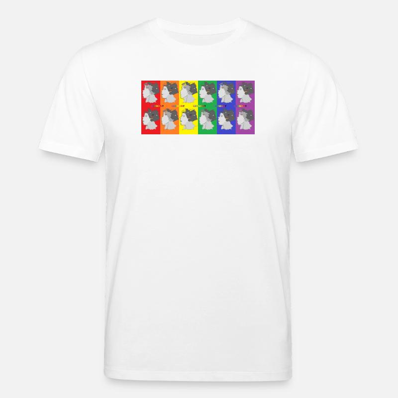 Frau mit farbiger Pop Art Illustration - Stanley/Stella Unisex Bio-T-Shirt CREATOR  - Weiß