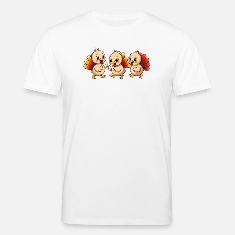 Bébé dinde de Thanksgiving - T-shirt bio CREATOR Stanley/Stella Unisexe - blanc