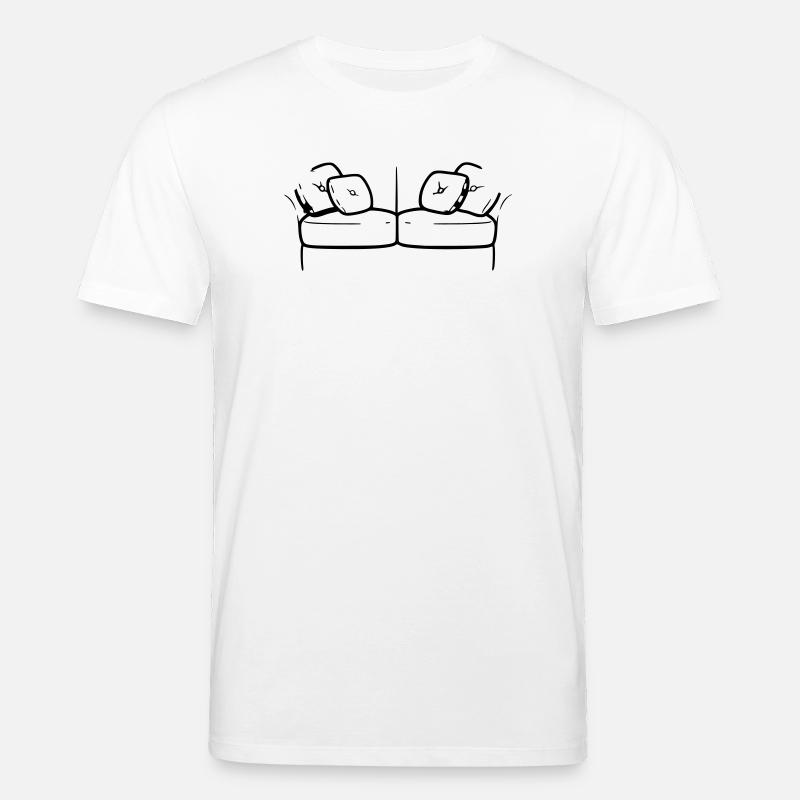 Sofa Couch Silhouette Chill Vector - Stanley/Stella CREATOR Unisex Organic T-Shirt - white